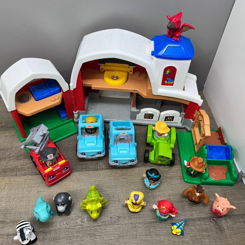 Fisher-Price Little People Animal Friends Farm Playset Figures Vehicles Lot Toy